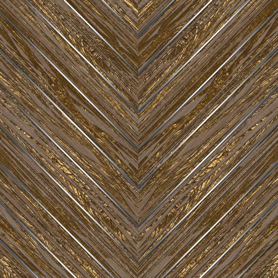 Chevron Wood Gold